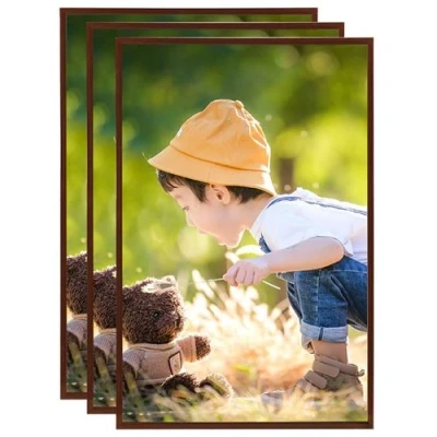 Afbeelding van Fotolijsten 3 st voor wand of tafel 59,4x84 cm MDF bronskleurig