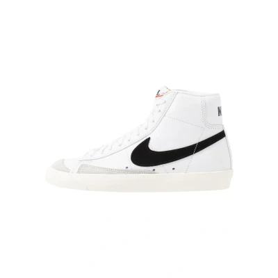 Afbeelding van Nike Sportswear Blazer MID 77 Sneakers hoog White/black/sail blanc, Dames, Maat: 38.5, blanc Leer en imitatieleer
