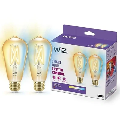 Afbeelding van WiZ Edison Filament lamp 2 pack Warm tot Koelwit Licht E27