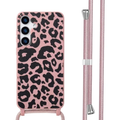 Afbeelding van imoshion hoesje Geschikt voor Samsung Galaxy S25 Plus met koord Siliconen design Meerkleurig / Animal Pink