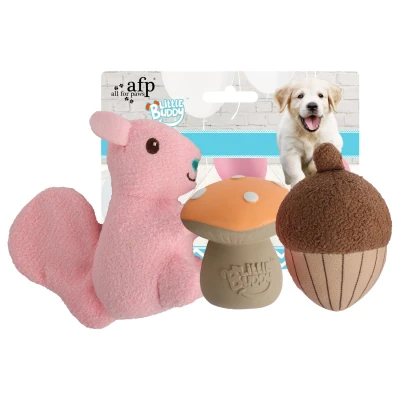 Afbeelding van All For Paws Little Buddy Forest Hondenspeelgoed Pink Bruin