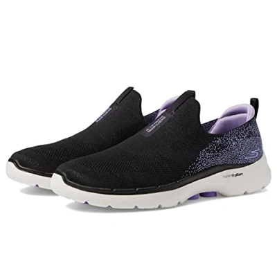 Afbeelding van Skechers Go Walk 6 Glimmering, damessneakers, zwart/lavendel