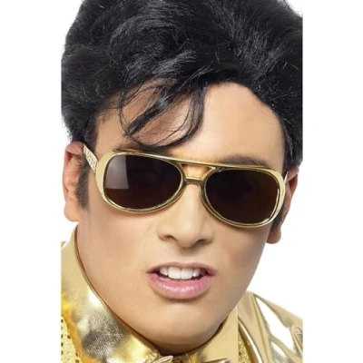 Afbeelding van WIDMANN Goudkleurige Elvis bril