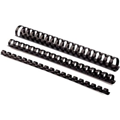 Afbeelding van Fellowes bindruggen, pak van 100 stuks, 12 mm, zwart bindruggen