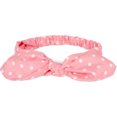 Afbeelding van styleBREAKER Haarband voor dames met stippenpatroon, strik en elastiek, haarband, pinup, rockabilly, haaraccessoires 04026036, kleur: abrikoos/wit