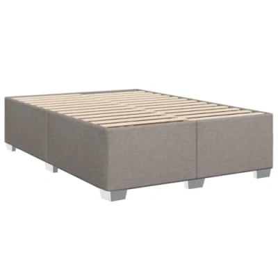 Afbeelding van vidaXL Bedframe zonder matras stof taupe 140x190 cm