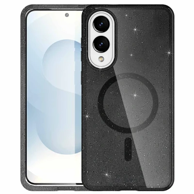 Afbeelding van imoshion Sparkle Backcover met MagSafe voor de Samsung Galaxy S25 Edge Zwart