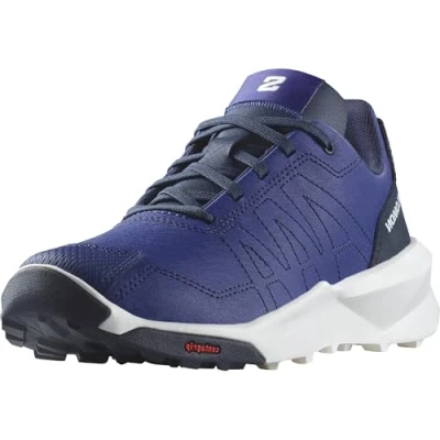 Afbeelding van Salomon Patrol PLAY Junior Unisex Outdoorschoenen voor kinderen, Maat: 37, Blue print/white/carbon Textiel/ synthetisch