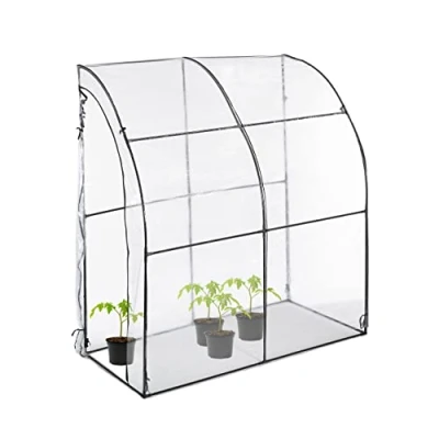 Afbeelding van Relaxdays Tomatenkas van pvc folie 215 x 200 100 cm (h b d), transparant/zwart
