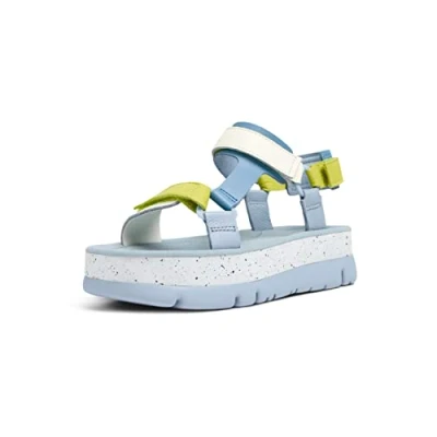 Afbeelding van Camper Oruga UP Sandalen met plateauzool, Dames, Maat: 38, Hellblau Leer