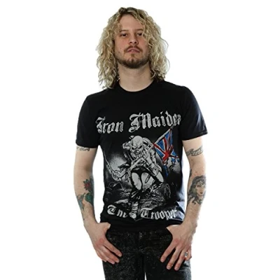 Afbeelding van Iron Maiden Sketched Trooper Heren T shirt S Zwart