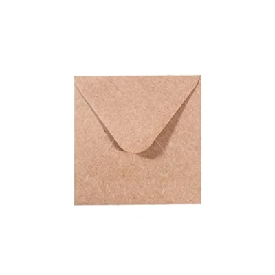 Afbeelding van Vaessen Creative Florence vierkante enveloppen voor wenskaarten, kraftpapier, bijpassende kaarten beschikbaar, bruin, 9,4 x cm, 25 stuks