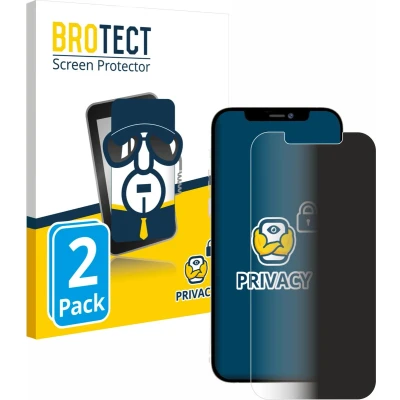 Afbeelding van BROTECT privacy screenprotector voor Apple iPhone 12 Pro Max Folie Beschermfolie Blauwlichtfilter (2 Stuks)