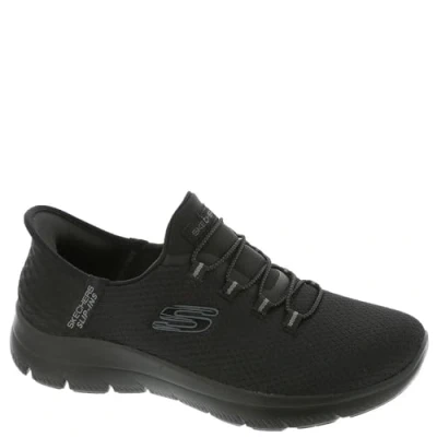 Afbeelding van Skechers Wide Fit Summits Sneakers laag, Dames, Maat: 42, Black/gunmetal Textiel