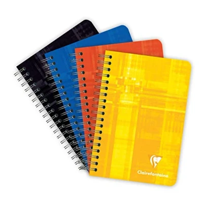 Afbeelding van Notitieboek Clairefontaine A7+ 95x140 ruit 5x5 100blz 90gr assorti