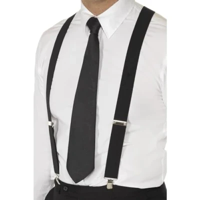 Afbeelding van Smiffys 25987 kostuum voor volwassenen, elastische bandjes, Eén maat, zwart.