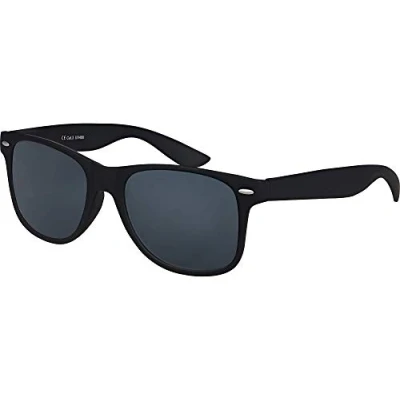 Afbeelding van Nerd zonnebril UV400 CAT 3 CE rubber retro stijl uniseks vintage bril met veerscharnier voor vrouwen mannen (verschillend)