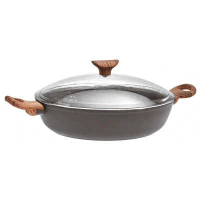 Afbeelding van Sambonet Hapjespan Rock &#039;n&#039; Rose Zwart ø 28 cm / 3.6 liter standaard anti aanbaklaag