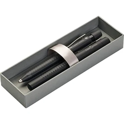 Afbeelding van Faber Castell Grip 2011 schrijfset balpen en vulpen in giftbox Harmony zwart FC 140983
