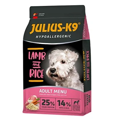 Afbeelding van Julius K9 Lamb &amp; Rice Hypoallergeen hondenvoer voor volwassen honden hondenbrokken op lam rijst basis geschikt alle rassen 12kg