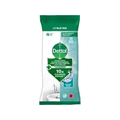 Afbeelding van Dettol Antibacteriële Reinigingsdoekjes Oceaanfris 72 stuks
