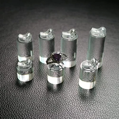 Afbeelding van CENPEK 7 stuks transparante acryl kubusvormige standaard voor sieraden, ringen, oorbellen