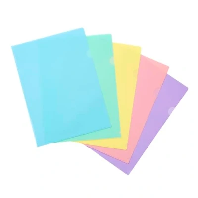 Afbeelding van VIQUEL 10 hoekhoezen A4 Rainbow Pastel van polypropyleen 13/100 stuks opbergzakken verschillende kleuren