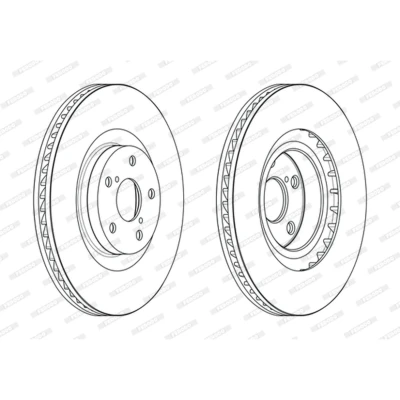 Afbeelding van FERODO DDF2496LC 1 Remschijf 334 30 5 114,3 Geventileerd Gecoat Zonder schroeven LEXUS: GS III