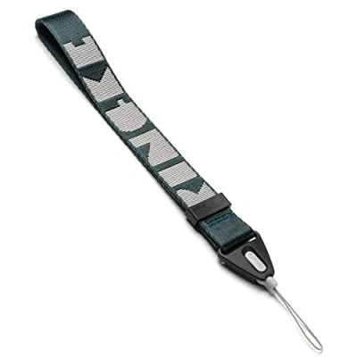 Afbeelding van Ringke Design Handriem, polsband One Touch gesp nylon polyester multifunctioneel koord Lettering Peacock Green