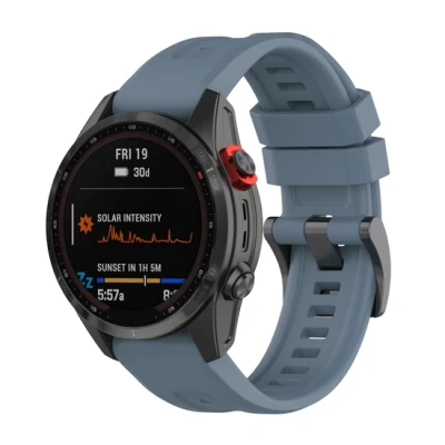 Afbeelding van Siliconen sportbandje Grijsblauw Garmin Quatix 8 47mm
