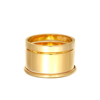 Afbeelding van Elli 3 PACK Statement Ring goldcoloured, Dames, Maat: 54, Gold coloured