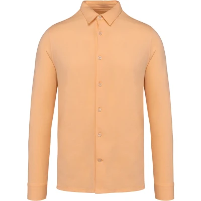 Afbeelding van Native Spirit Ecologisch herenoverhemd van jersey NS510 Pastel Apricot