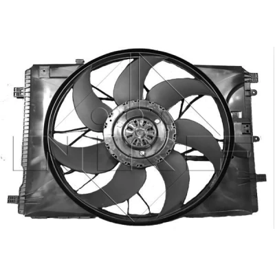 Afbeelding van NRF 47847 Radiator Ventilator 481 12 400 Met ventilatorraamwerk, Borstellose motor MERCEDES BENZ: A Class