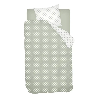 Afbeelding van Snoozing Pierrot Dekbedovertrek Eenpersoons 140x200/220 cm + 1 kussensloop 60x70 Green
