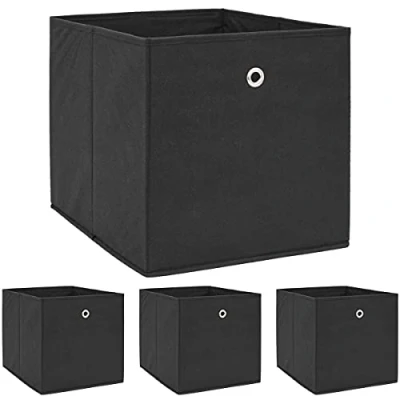 Afbeelding van 4 Opbergdozen voor Kallax planken 33x38x33 Stoffen Doos met Handvat opvouwbare Mand