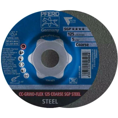 Afbeelding van PFERD 64188126 CC GRIND FLEX 125 COARSE SGP STEEL Schuurschijf Diameter mm Boordiameter 22.23 10 stuk(s)
