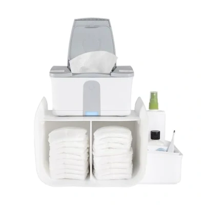 Afbeelding van Ubbi Luierorganizer, voor het opbergen van luiers, doekjes en babyaccessoires, tafelorganizer babykamer, essentieel pasgeborenen, wit
