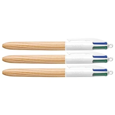 Afbeelding van Pen Bic Wood Effect 0,32 mm Multicolour (12 Stuks)