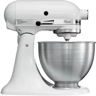 Afbeelding van KitchenAid Keukenrobot Met Kantelbare Kop 4,3l Classic 5k45ss White
