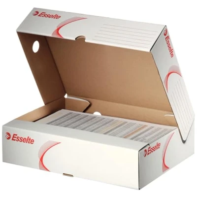 Afbeelding van Esselte 128005 10 stuks vouwdozen met opening en rugbreedte 80 mm DIN A4 wit