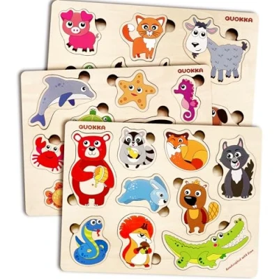 Afbeelding van Peuterpuzzels voor 1 2 3 jarigen van Quokka houten speelgoed de vroege ontwikkeling jongens en meisjes 4 jaar Educatieve spelletjes baby&#039;s om dieren te leren Presenteren Handgemaakt cadeau kinderen