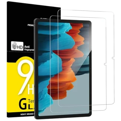 Afbeelding van NEW&#039;C Displaybeschermfolie van gehard glas voor Samsung Galaxy Tab S7 11 inch (SM T870/875), 0,33 mm, HD, ultra transparant, hardheid 9H, 2 stuks
