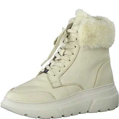Afbeelding van Caprice Snowboots, Dames, Maat: 40, Offwhite soft Leer en textiel