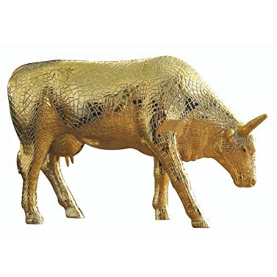 Afbeelding van CowParade Cow Mira Moo Gold Large Margaret Pedrotti