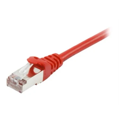 Image de equip Cordon de raccordement RJ 45 (M) pour 5 m SFTP, PiMF CAT 6a sans halogène, moulé, crochet, bloqué rouge