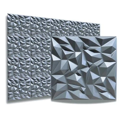 Afbeelding van 3D panelen, 50 x cm, pvc kunststof, wandpanelen voor gaming, slaapkamer, effect, 40 stuks, 10 m²&lt; panelen