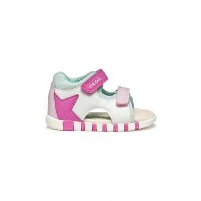 Afbeelding van Geox Outdoorsandalen voor kinderen, Maat: 22, White fuchsia Kunststof/ textiel