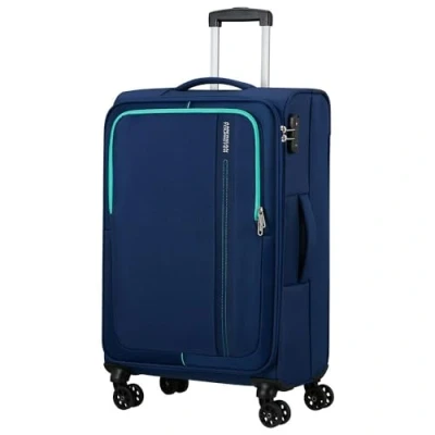 Afbeelding van American Tourister Sea Seeker Spinner 68 combat navy Zachte koffer