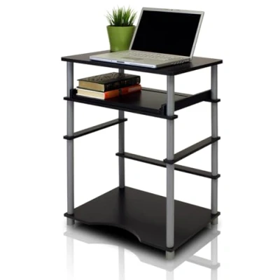 Afbeelding van Furinno Laptopbureau, zwart/grijs, 59,9 x 75,6 39,6 cm (b h d)