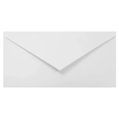 Afbeelding van Netuno 50 witte lange enveloppen DL 110 x 220 mm 100 g puntige flap elegante zakelijke voor brieven doop eerste communie bruiloft uitnodigingen verjaardag